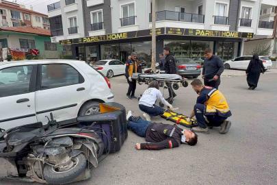 Motosiklet ile otomobil çarpıştı: 1 yaralı
