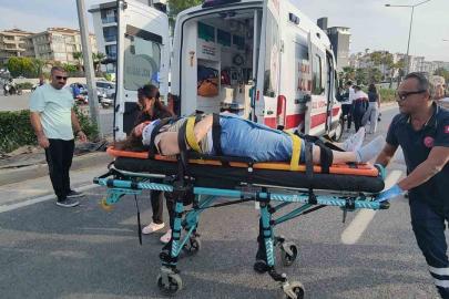 Motosikletin çarptığı kadın ağır yaralandı
