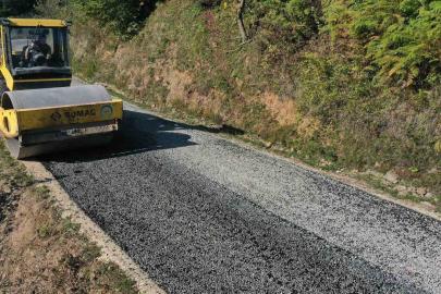 Ordu’da sıcak asfalt çalışmaları devam ediyor