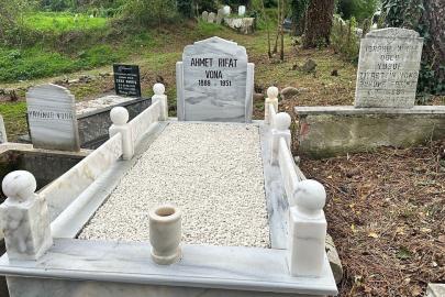 Ordu’nun ikinci valisinin kabrinde bakım çalışması yapıldı