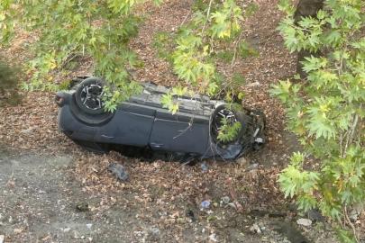 Otomobil şarampole yuvarlandı: 1 yaralı