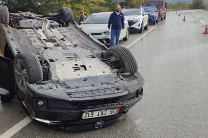 Otomobil takla attı: 1 yaralı