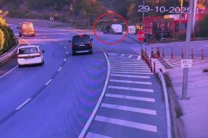 Park halindeki otomobile çarpan sürücü ölümden döndü