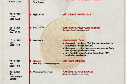 Samsun’da 29 Ekim Cumhuriyet Bayramı programı belli oldu