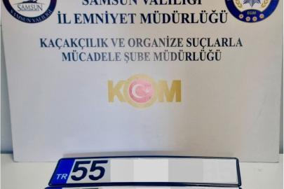 Samsun’da aracına sahte plaka takan şahıs yakalandı