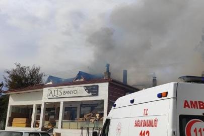 Samsun’da mobilya dükkanında yangın