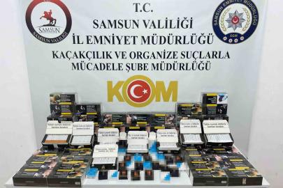Samsun’da uyuşturucu hap ve kaçak makaron operasyonu