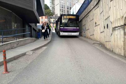 Şoförün ani manevrası faciayı önledi