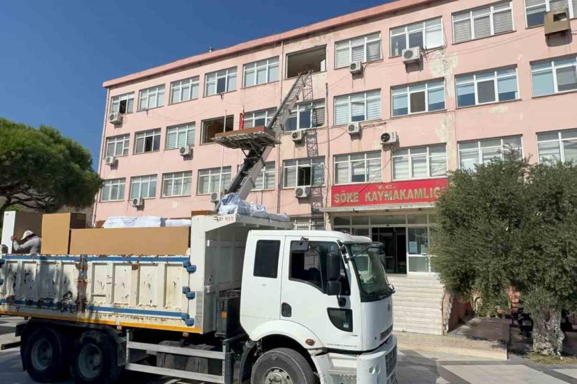 Söke Hükümet Konağı’nda taşınma süreci başladı