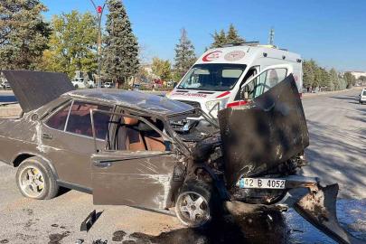 Takla atan Tofaş hurdaya dönerken sürücüsü ölümden döndü