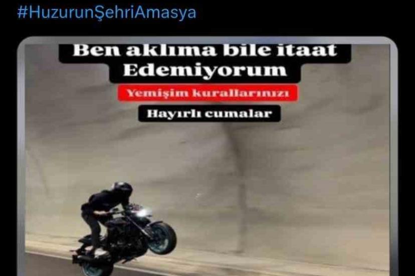 Tehlikeli motosiklet kullandığı görüntüleri ‘Yemişim kurallarınızı’ notuyla paylaştı, "Gereği yapıldı"