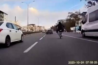 Trafik güvenliğini tehlikeye düşüren motosiklet sürücüsüne 54 bin TL ceza