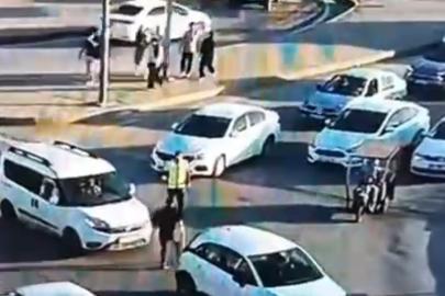 Trafikte polise sopayla saldıran şahıs tutuklandı