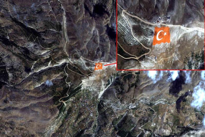 Türk Bayrağı uzaydan görüntülendi