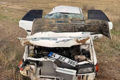 Uşak’ta otomobil tarlaya düştü: 1 kişi yaralandı
