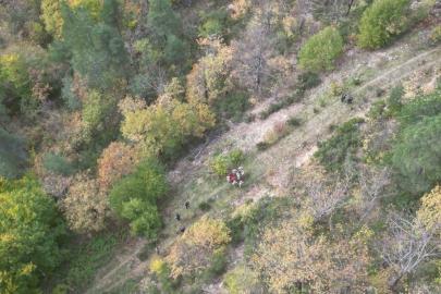 5 yaşındaki Osman’ın cansız bedeninin bulunduğu bölge havadan görüntülendi