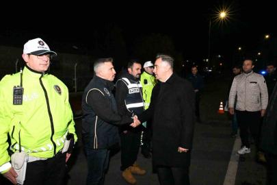 Ağrı Emniyet Müdürü Önder, KYK yurtlarında gece güvenlik tedbirlerini denetledi