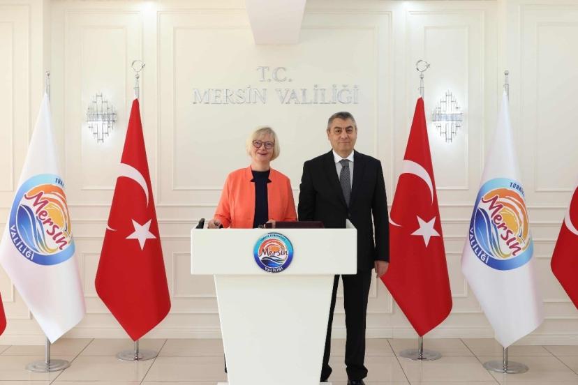Almanya Büyükelçisi Sorg, Mersin’de Vali Toros ile görüştü