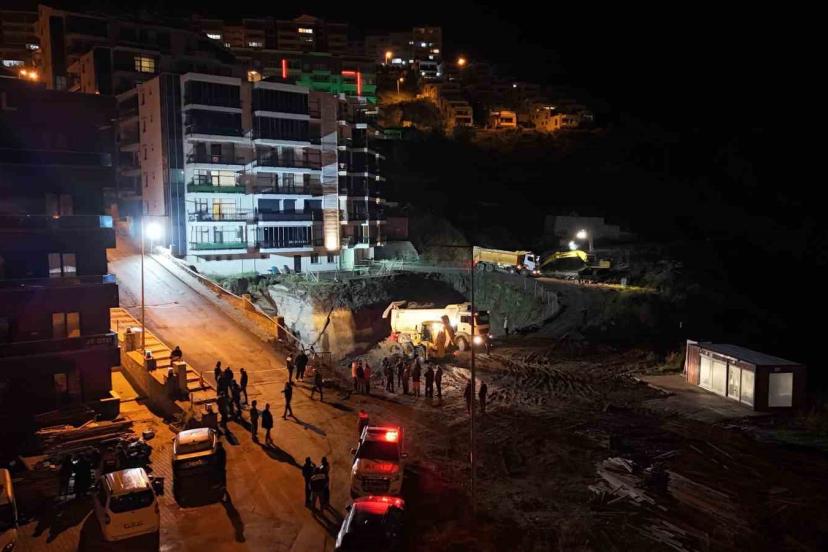 Amasra’da inşaat alanında göçük meydana geldi