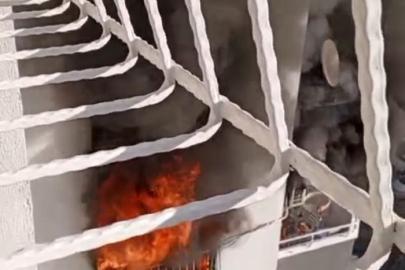 Apartman dairesi alevlere teslim oldu