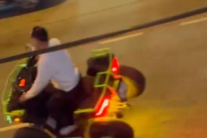 Arnavutköy’de cadde ortasında tehlikeli gösteri