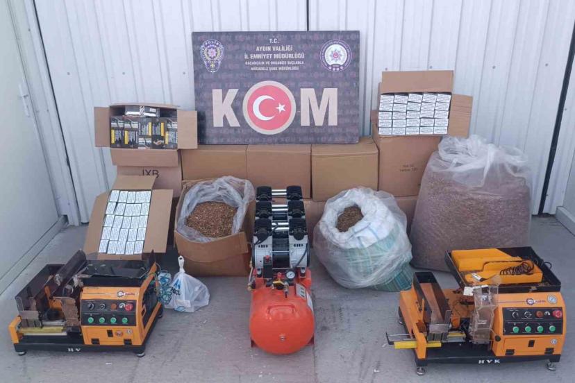 Aydın’da kaçak tütün operasyonu: 68 bin makaron ele geçirildi