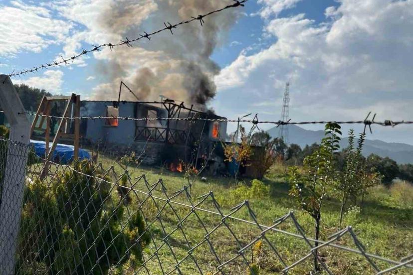 Bağ evinde korkutan yangın