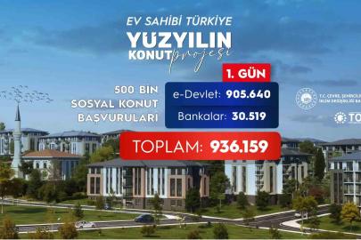 Bakan Kurum: "500 bin sosyal konut için ilk gün 936 bin 159 başvuru yapıldı"