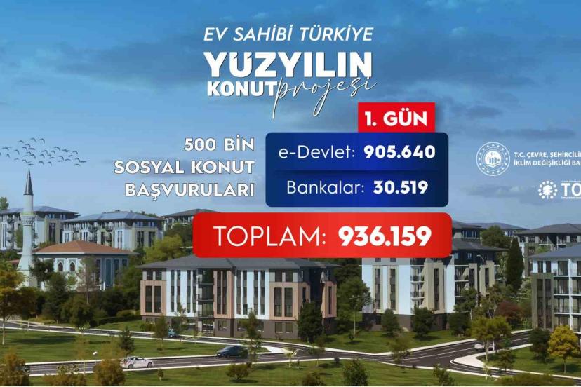 Bakan Kurum: "500 bin sosyal konut için ilk gün 936 bin 159 başvuru yapıldı"