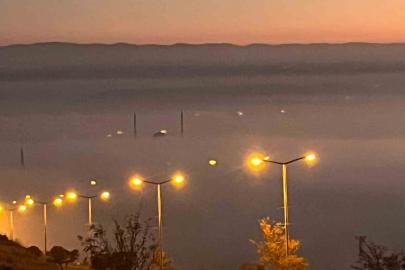 Batman’da yoğun sis ve gün batımı kartpostallık manzara oluşturdu