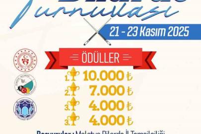 Battalgazi Belediyesi’nden 3. Arslantepe 3 Bant Bilardo Turnuvası