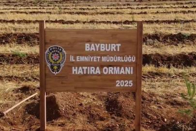 Bayburt emniyetine ait hatıra ormanı oluşturuldu