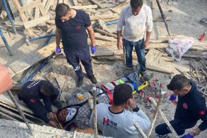 Bodrum katına düşen işçi yaralandı