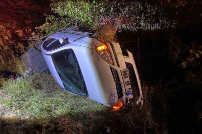 Bolu’da otomobil takla attı: Yaralı sürücü ehliyetsiz çıktı