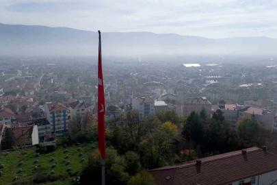 Bolu’yu sis tabakası kapladı