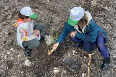 Çanakkale’de Milli Ağaçlandırma Günü çerçevesinde fidanlar toprakla buluştu