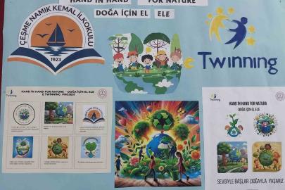 Çeşmeli öğrenciler, doğa dostu ’eTwinning’ projesinde buluştu