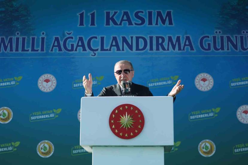 Cumhurbaşkanı Erdoğan: "Son 23 yılda 7 buçuk milyar fidan ve tohumu toprakla buluşturduk"