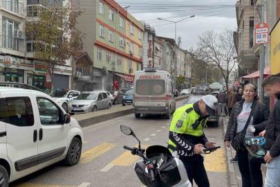 Edirne’de motosiklet devrildi, sürücü yaralandı