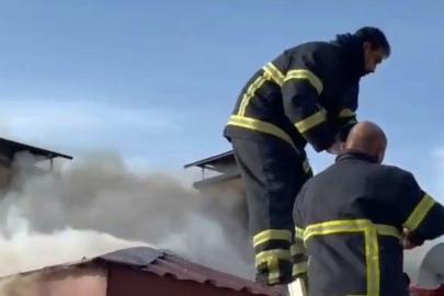 Elazığ’da çatı yangını