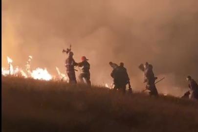 Ermenistan sınırında korkutan örtü yangını