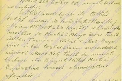 Erzurum Valisine İstiklal Madalyası