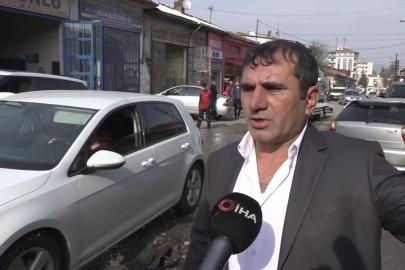 Esnaf derdini anlatırken gerçek kameralara yansıdı