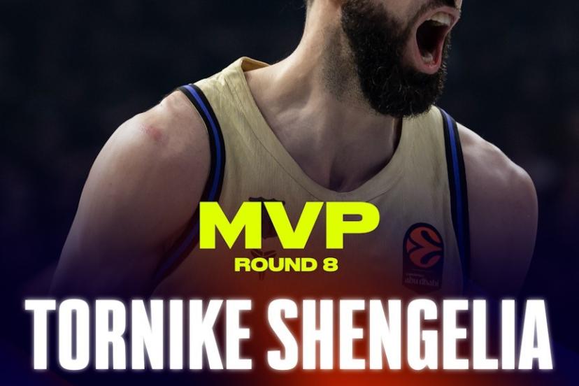 Euroleague’de 8. haftanın MVP’si Tornike Shengelia oldu