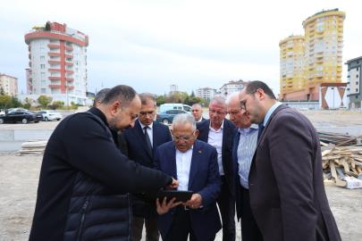 Gökkent mahallesindeki okul inşaatı incelendi