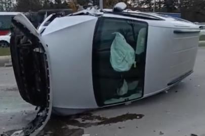 İki araç çarpıştı, sürücü yaralı