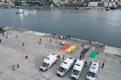 İki yıl önce gemi facialarının yaşandığı Zonguldak’ta gemi kazası tatbikatı düzenlendi