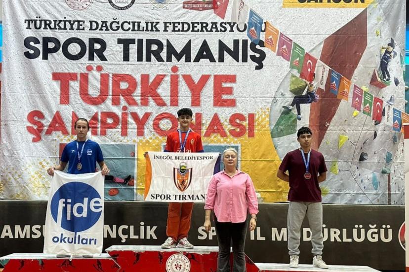 İnegöl Belediyesporlu sporculardan, spor tırmanışta Türkiye dereceleri