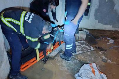 İnşaat boşluğuna düşen kişi yaralandı