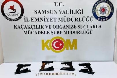 Kaçak silah operasyonunda 4 ruhsatsız tabanca ele geçirildi